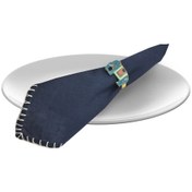 تصویر دستمال سفره پارچه ای رنگ سرمه ای کد TNLST 