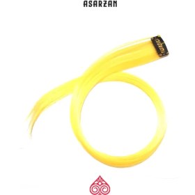 تصویر مو کلیپسی رنگی زرد 