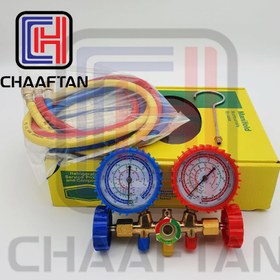 تصویر گیج دوقلو R410 برند کامتک Pressure Manifold gauge