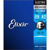 تصویر سیم گیتار الکتریک Elixir Polyweb 09-42 Super Light 