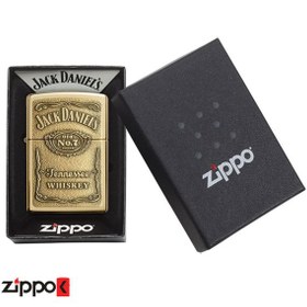 تصویر فندک اورجینال بنزینی زیپو مدل Zippo 254B JACK DANIEL EMBLEM Zippo 254B JACK DANIEL EMBLEM