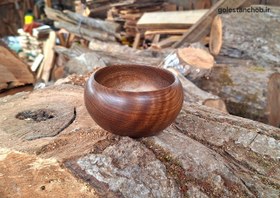 تصویر پیاله چوبی wood cup