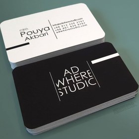 تصویر کارت وزیت لمینت مات دور گرد 