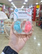 تصویر پستونک دو عددی تویست شیک صورتی و آبی 