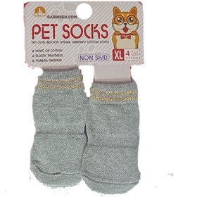 تصویر جوراب سگ و گربه مدل non بسته 4 عددی pet socks XL