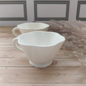 تصویر فنجان سرامیکی سفید تکی | دست‌ساز و قابل شستشو۱۵۰ 