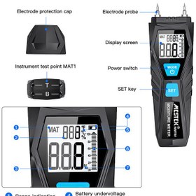 تصویر رطوبت سنج چوب مستک مدل WM700 WM700 model MESTEK wood moisture meter