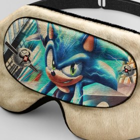 تصویر چشم بند خواب بچگانه کورال طرح سونیک Kids Coral Sonic Sleep Mask