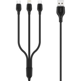 تصویر کابل سه سر ایکس او XO NB103 3 in 1 Charging Cable به توان 2.1 آمپر 