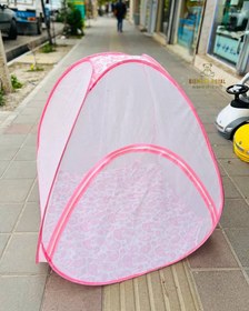 تصویر پشه بند کلبه ای سایز بزرگ نوزادی و کودک 