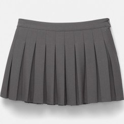 تصویر دامن کوتاه پلیسه دار زنانه مارن خاکستری پل اند بیر 