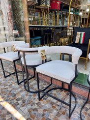 تصویر صندلی کانتر مدل کوئین پارچه تدی 