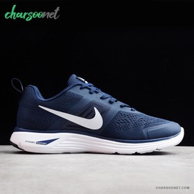 تصویر کتانی رانینگ نایک مردانه طرح اصلی سفید آبی Nike Air Pegasus 30X Navy Blue White 