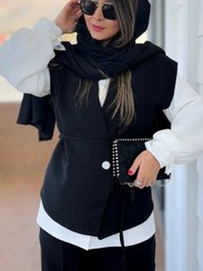 تصویر وست زنانه مدل دیبا رنگ سفید 