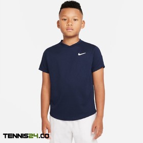 تصویر تی شرت تنیس بچگانه نایک NikeCourt Dri FIT Victory- سرمه ای 