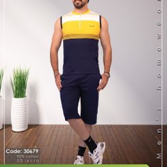 تصویر ست حلقه آستین شلوارک راحتی مردانه برند هیراد 