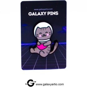 تصویر پیکسل گربه فضایی 