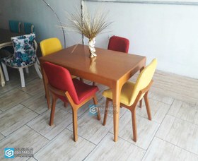 تصویر تولید میز غذا خوری چوبی اسپرت با صندلی مارال مدرن 