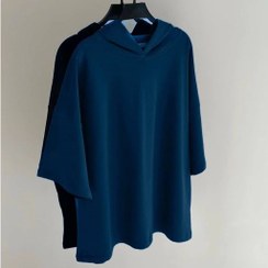 تصویر تیشرت کلاه دار باکسی قواره دار پنبه درجه یک 