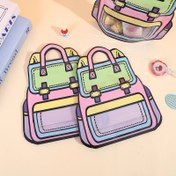 تصویر زیپ کیپ پلاستیکی طرح کوله پشتی پاستلی 