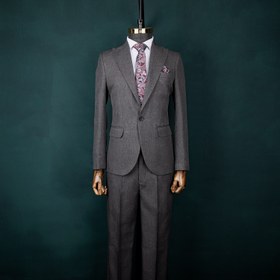 تصویر کت و شلوار طوسی دیپلمات محو فاستونی 