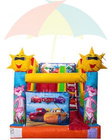 تصویر سرسره بادی طرح خورشید سرسره بادی طرح خورشید طول 500 عرض جلو 2/5 در ارتفاع 2/80