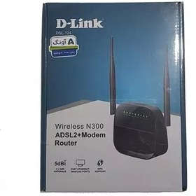 تصویر مودم روتر دی لینک مدل +DSL-124 N300 ADSL 