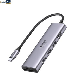 تصویر هاب USB-C یوگرین 6 پورت CM511 مدل 20956A Ugreen USB-C Hub 20956A CM511 6 ports