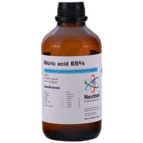 تصویر نیتریک اسید 65 درصد 1 لیتری بطری شیشه ای گرید Extra Pure، شیمی دارویی نوترون Nitric acid 65% 1 Lit, Grade Extra Pure, Glass Bottle Neutron