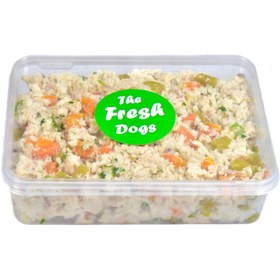 تصویر غذای سگ مرغ و کینوا 