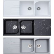 تصویر سینک ظرفشویی گرانیتی جانا اصلی مدل ایتالیایی - لگن چپ / طوسی ساده سینک ظرفشویی گرانیتی جانا اصلی مدل ایتالیایی