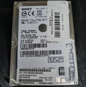 تصویر هارد دیسک استوک اچ جی اس تی ظرفیت 750 گیگبایت 750GB 3G SATA 5.4K 