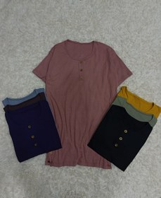 تصویر تاپ سه دکمه کد 213 - ابی 