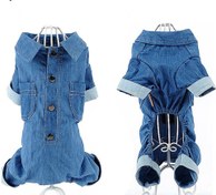 تصویر لباس سگ و گربه سرهمی جین 