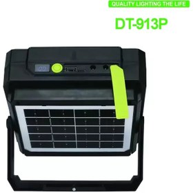 تصویر پروژکتور خورشیدی 100 وات برند DAT برند مدل DT - 913p، دارای 2 لامپ، بسیار باکیفیت، مناسب کمپینگ 