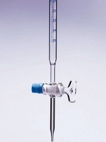 تصویر بورت 10 سی سی شیر شیشه یونی گلس UNIGLASS Glass Valve Burette 10 CC