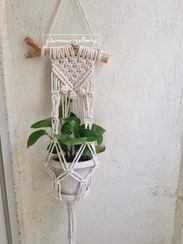 تصویر آویز گلدان مکرومه 