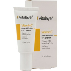 تصویر کرم دور چشم ویتامین سی ویتالیر حجم 20 میلی لیتر Vitamin C Brightening Eye Cream 20ML