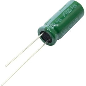 تصویر خازن الکترولیتی امپدانس پایین 1000uF / 16V تایوانی مارک TAICON طول عمر 5000Hrs 