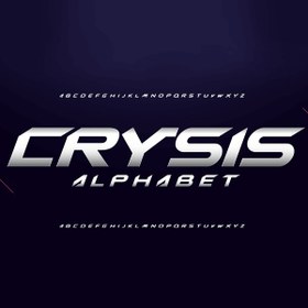 تصویر دانلود فونت انگلیسی لایه باز Crysis با فرمت EPS برای ایلاستریتور 