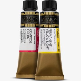 تصویر ابرنگ‌میشن ۱۵ میل آبرنگ میشن ساخته شده از رنگدانه های طبیعت این آبرنگ دست ساز می باشد. موجود در 69 رنگ به صورت تک رنگ حجم 15 میل مقاومت نوری بالا ،رنگدانه های با غلظت بسیار بالا مناسب حرفه ای ها ساخت کره