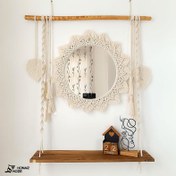 تصویر شلف مکرومه مدل آلما | “macrame shelf “alma 