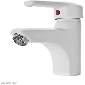 تصویر شیر روشویی کی دبلیو سی مدل اکسمارت سفید Kwc-faucet-xmart-basin-white