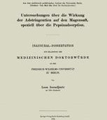 تصویر دانلود کتاب Untersuchungen über die Wirkung der Adstringentien auf den Magensaft, speziell über die Pepsinadsorption: Inaugural-Dissertation 1914 کتاب آلمانی بررسی تاثیر مواد قابض بر شیره معده به ویژه بر جذب پپسین: پایان نامه افتتاحیه 1914