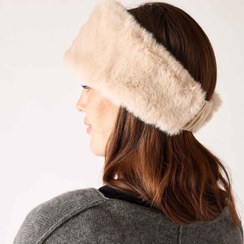 تصویر هدبند خز روسی قهوه‌ای 