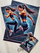 تصویر ست زیر انداز و حوله دستی و‌ شوز بگ کد 0138 