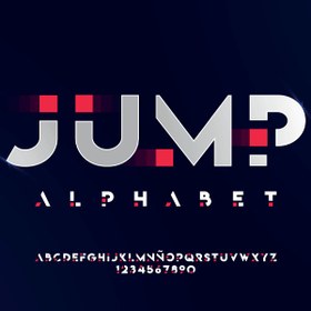 تصویر دانلود فونت تایپوگرافی انگلیسی Jump Font با فرمت EPS 