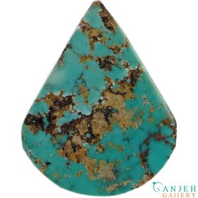 تصویر سنگ فیروزه نیشابور اشکی شکل کد N420 