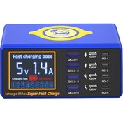 تصویر شارژر رومیزی مکانیک مدل iCharge 8 Max با ۸ پورت و توان ۱۱۰ وات 