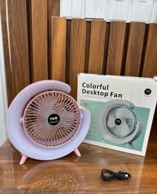 تصویر پنکه رومیزی رنگی 